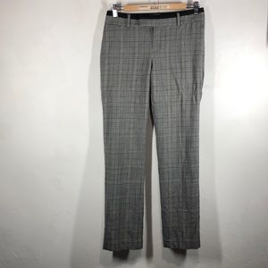 Banana Republic Martin Fit gray plaid wool blend pants size 0